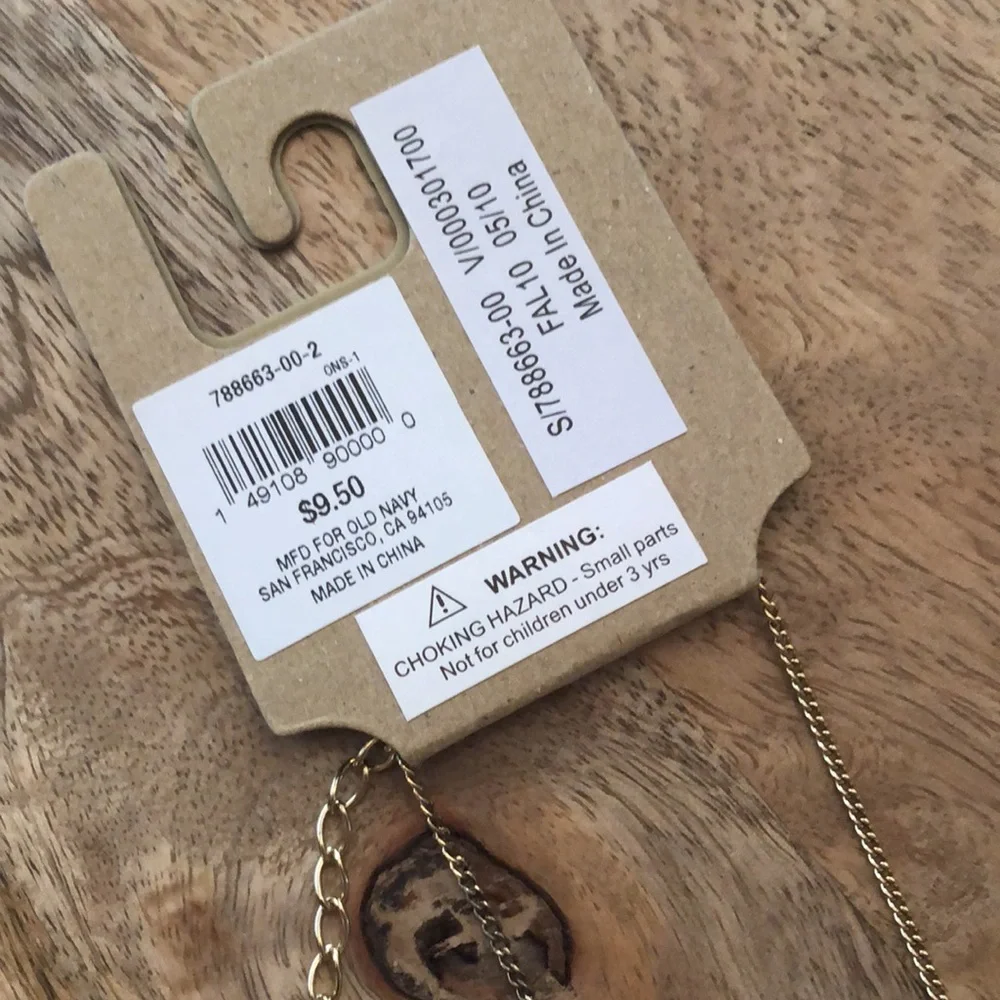 Old Navy Gold Rainbow Heart Necklace